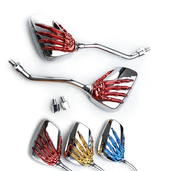 

Motorcycle Chrome SKELETON Skull HAND Claw Side Rear View Mirror for Harley Davidsion Sportster 1200 883 Touring Softail Fat Boy