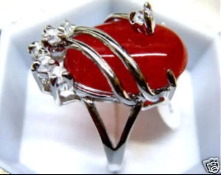 

beautiful & charmming red jade ring (#7 8 9)