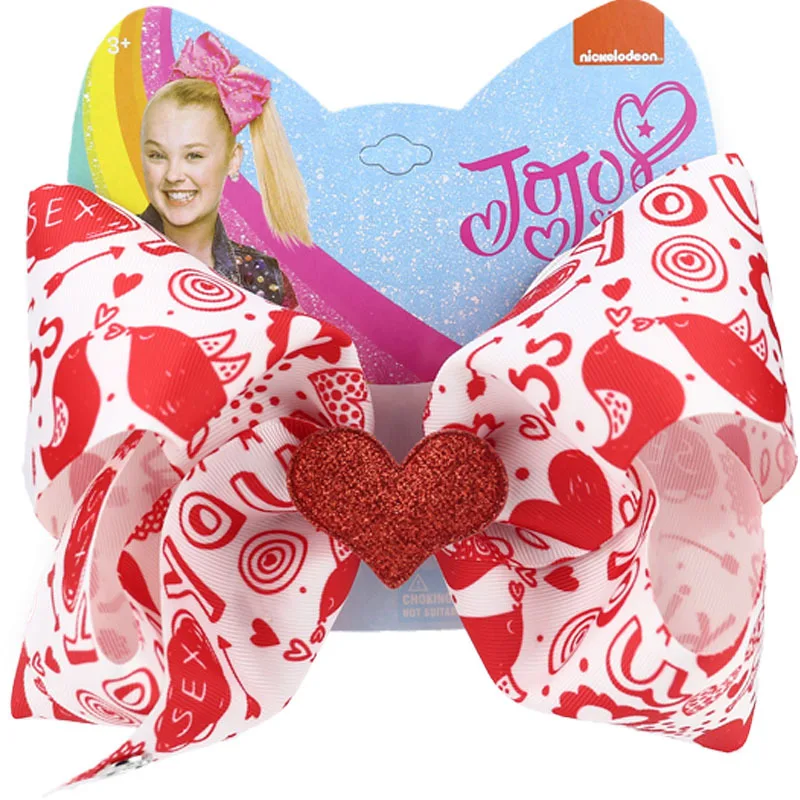 636-4 17 шт./лот " Jojo Siwa бант для волос для девочек Jojo Siwa детский зажим для волос Vanlentine день аксессуары для волос для девочек - Цвет: 636-4