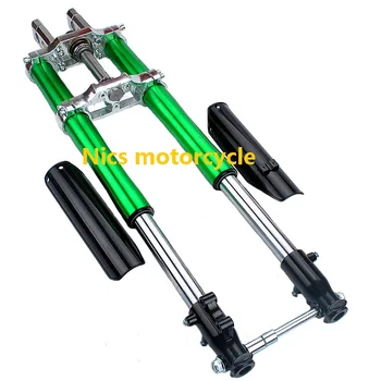 

Complete 45mm/48mm Upside Down Front Fork Shocker and Triple Clamp Handlebar Riser Set for Dirt Pit Pro Trail Bike 110-150cc