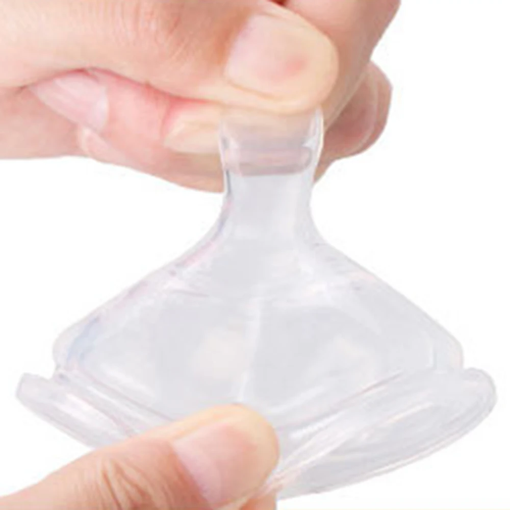Baby Newborns Soft Safety Liquid Silicone Pacifier Nipple Natural Flexible Replacement Accessories Wide Mouth Milk Bott