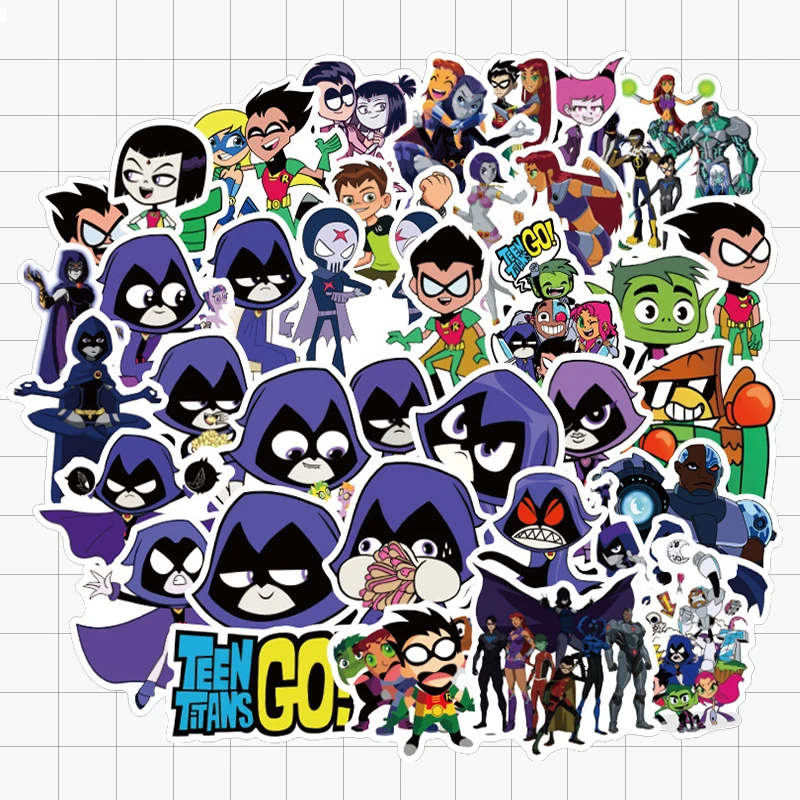 VANMAXX 50 PCS Teen Young Titans Go DC Superhero Cartoon Stickers Waterproof PVC Decal for Laptop Helmet Bicycle Luggage Car VANMAXX 50 PCS Teen Young Titans Go DC Superhero Cartoon Stickers Waterproof PVC Decal for Laptop Helmet Bicycle Luggage Car