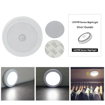 

2020 Battery Magnetic LED Night Light Infrared IR Motion Sensor Wireless Wall Lamp for Closet Stairs Bedroom Cabinet