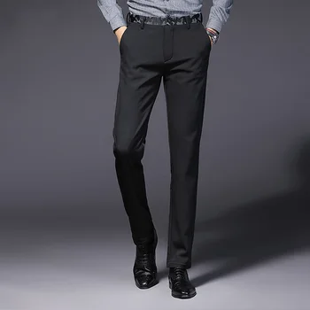 

Men's trousers 2020 spring and summer new business casual solid color slim trousers youth personality fashion men's clothing