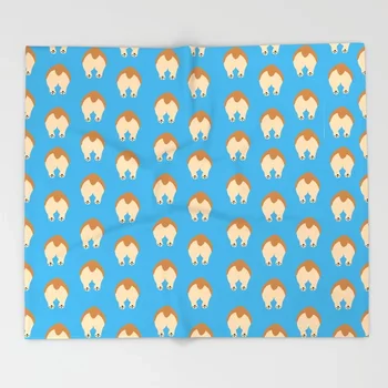 

Dog Corgi Cartoon Throw Blanket Cute Kids Design Corgi Butts Blankets for Beds Christmas Decorations for Home