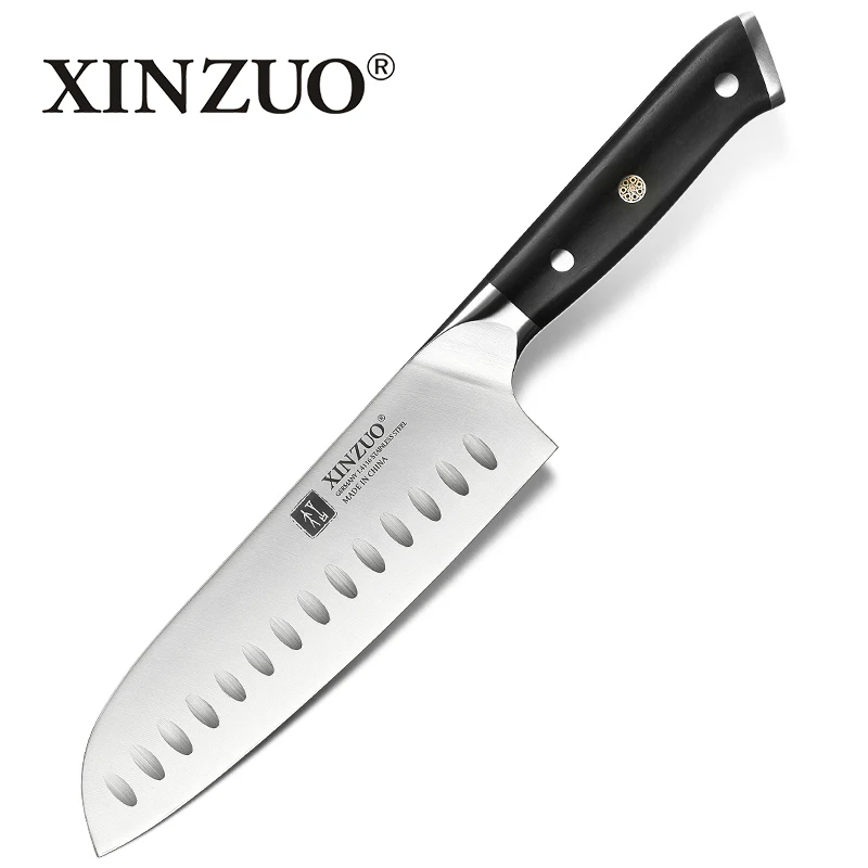 XINZUO " дюймов Кухонные ножи santoku немецкий 1,4116 нержавеющая сталь Кливер для резки мяса ножи с Ebony ручкой с подарочной коробкой