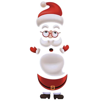

90*30cm Fridge Sticker Christmas Decoration Creative Cartoon Old Man Elk Magnetic Refrigerator Stickers
