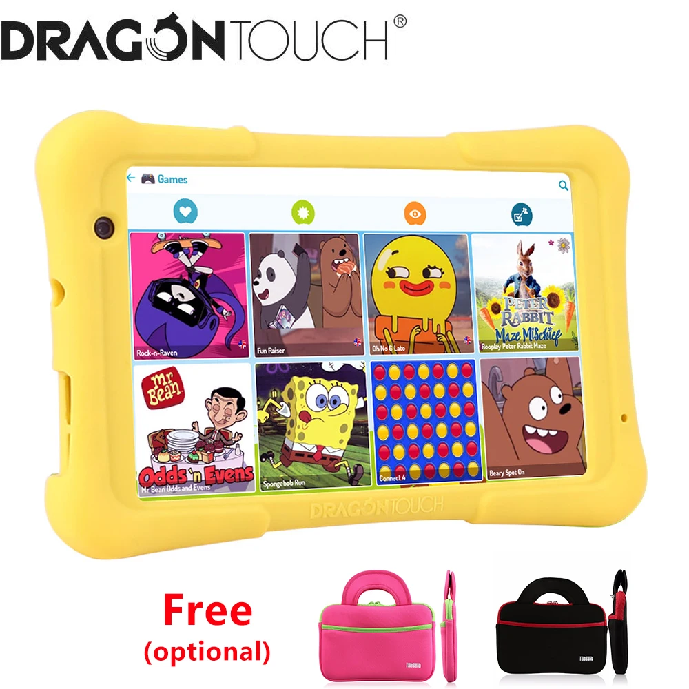 Детский планшет Dragon Touch Y80 8 дюймов HD дисплей 2 в 1 Android для детей Гб ОЗУ 16 ГБ