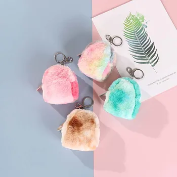 

Small Kids Purse Zip Change Kawaii Wallet plush earphone key Coin Purse Pocket Children Plush Girl Coin Pouch