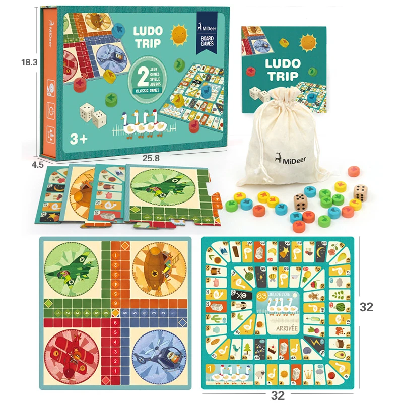 

Multifunctional Early-teaching Double-side Table Top Game Intelligence Toy For Mirage Mika Children's Chess Board Gamenew