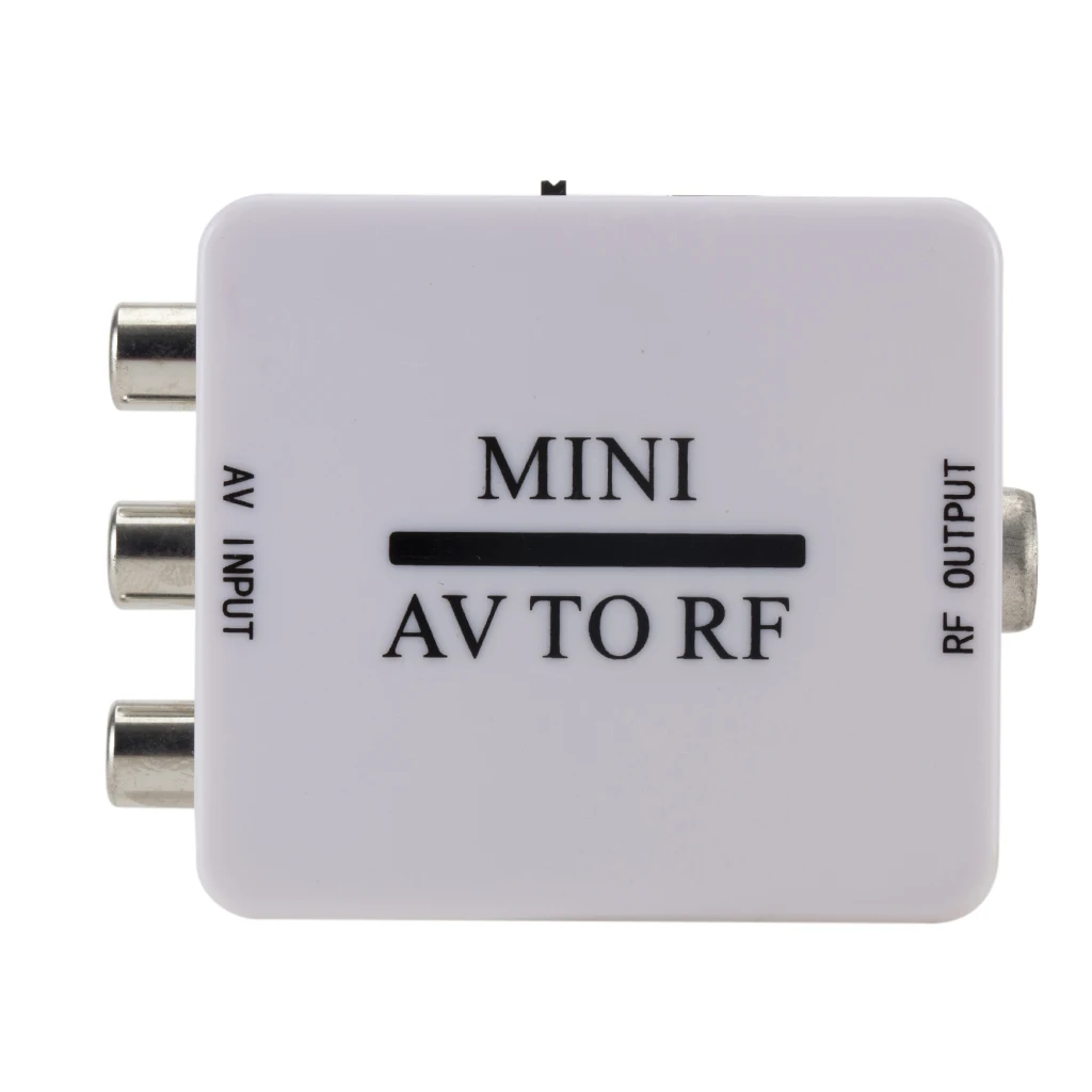 Белый av-рч видео конвертер RF67.25Mhz61.25MhzAV к RF усилитель коммутатор Портативный Гибкий с USB 70*21*54