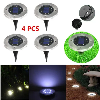 

Solar Powered Ground Light Waterproof Garden Pathway Deck Lights With 12 LEDs Solar Lamp For Home Yard Driveway Lawn Road