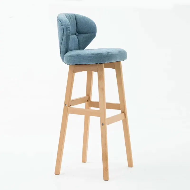 68cm Blue Скандинавский барный стул современный простой креативный барный бытовой стол спинка высокий стул барный стул - Цвет: 68cm Blue