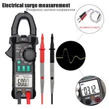 Pince de mesure de courant numérique AC DC, pince ampèremétrique multimètre True RMS plage automatique VFC capacité NVC universelle