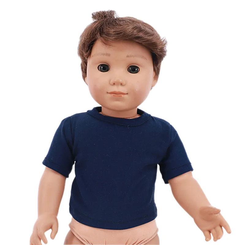 Barbie Doll Clothes Doll Clothes Accessories Doll Clothes Doll Accessories Doll Clothes Cotton Striped T-shirt Unisex Short Top Fit 18Inch American &43cm Reborn Baby Doll Accessories Generation Gifts