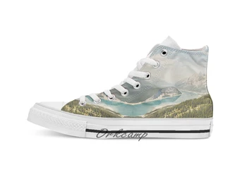 

Spray Lakes Custom Casual High Top lace-up Canvas shoes sneakers Drop shipping
