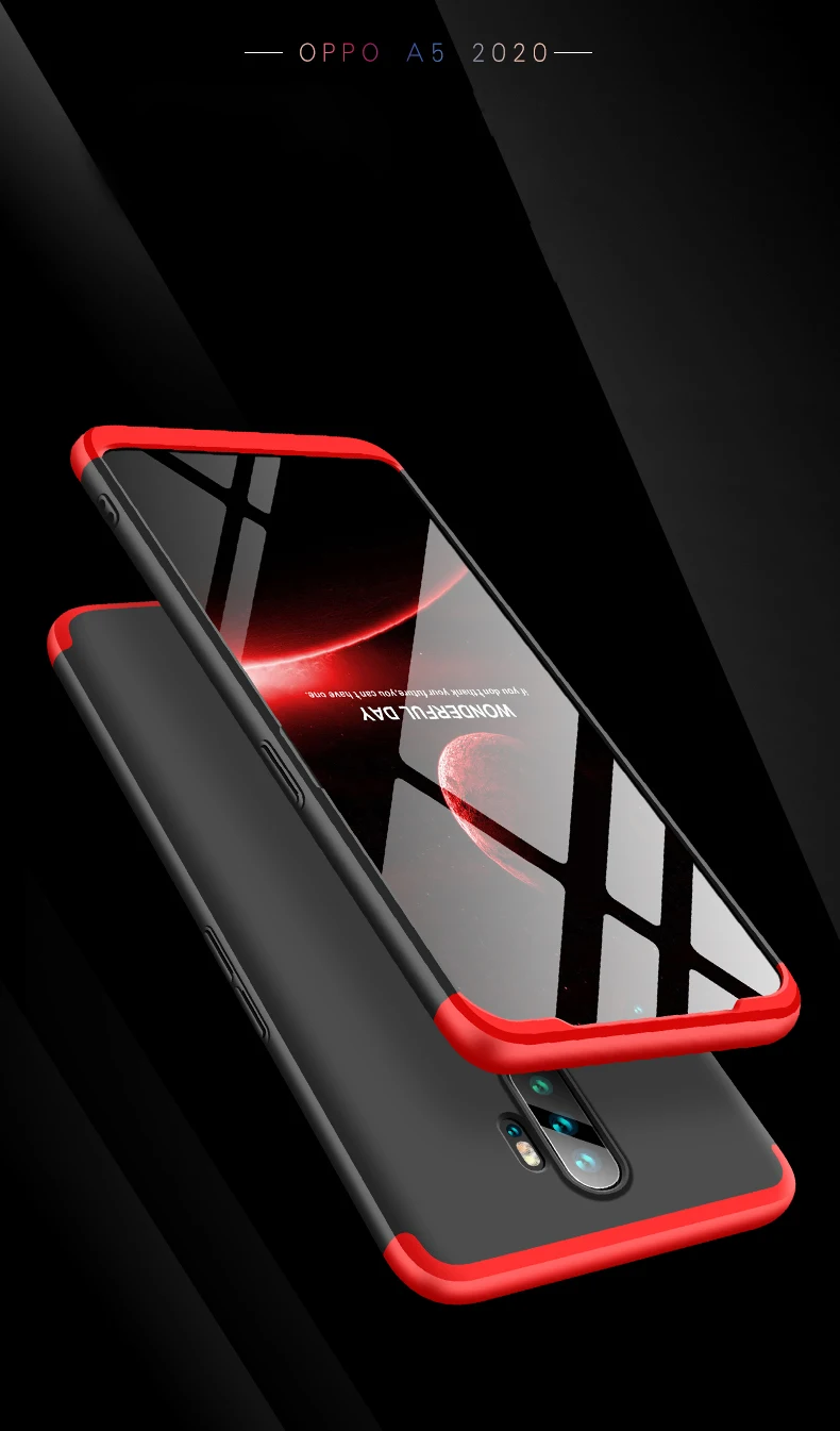 OPPO A9 A5 чехол для телефона 3-в-1 Матовый PC жесткий защитный чехол-накладка на заднюю панель для OPPO A9 A5 A11X жесткий защитный противоударный чехол-броня корпус Coque