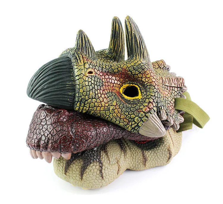 

1Pcs Halloween Dragon Dinosaur Mask Open Mouth Latex Horror Dinosaur Headgear Horror Funny And Scary Party Cosplay Face Mask