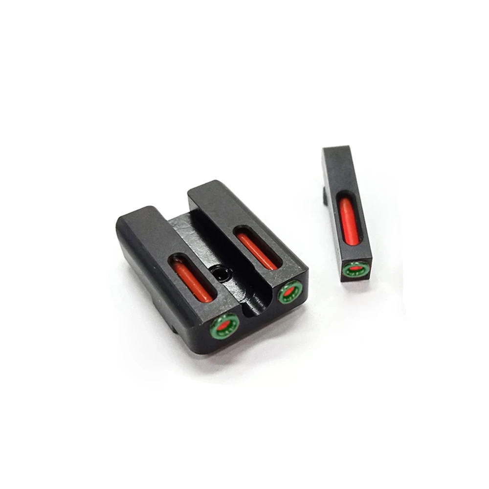 Spina Real Vermelho Verde Fibra Óptica Vista Dianteira Combate Traseiro Fibra Ponto Real Preto para Modelos Padrão Reais Lunetas Riflescopes 4 High Quality Esporte e Lazer