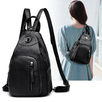 

Women's Dual Purpose Backpack 2020 Korean-style Fashion Soft Leather Casual Backpack