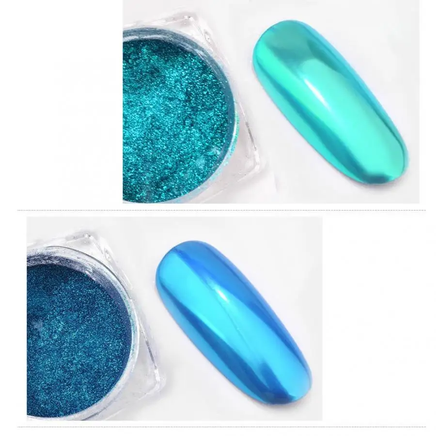 Arte do Unha Espelho do Unha Glitter em pó Decoração em pó Acrílico em pó Faça Você Mesmo uv Gel Polimento Brilhando 6 Pçs 0.3g 6 do prego uv gel polimento brilhando decoração em pó acrílico em pó