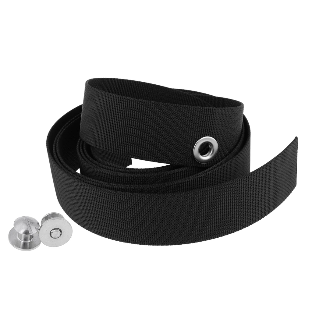 2Pcs Tech Scuba Diving BCD Backplate 316 Stainless Steel Book Screws + Strap