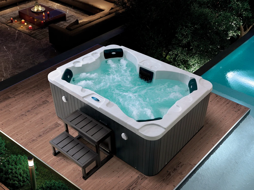 4 people bathtub massage spa hot tub with heater and filter M-3372