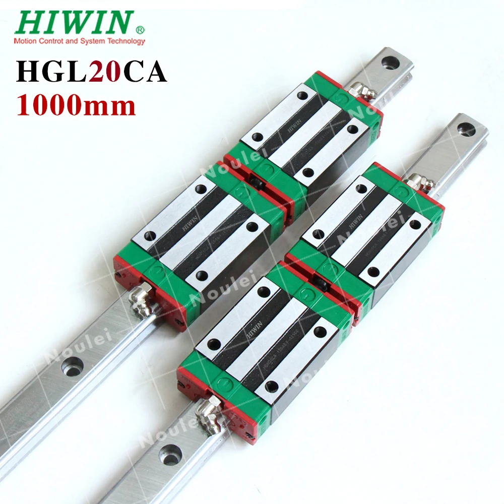

HIWIN CNC 20mm HGL20 2pcs Linear Guide Rail 900mm HGR20 with 4pcs HGL20CA Slide Block HGL20