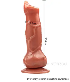 Big dog animal dildo, Realistic design with suction fake penis consoladores femenino, No vibrator anal dildos sex toys for woman 2