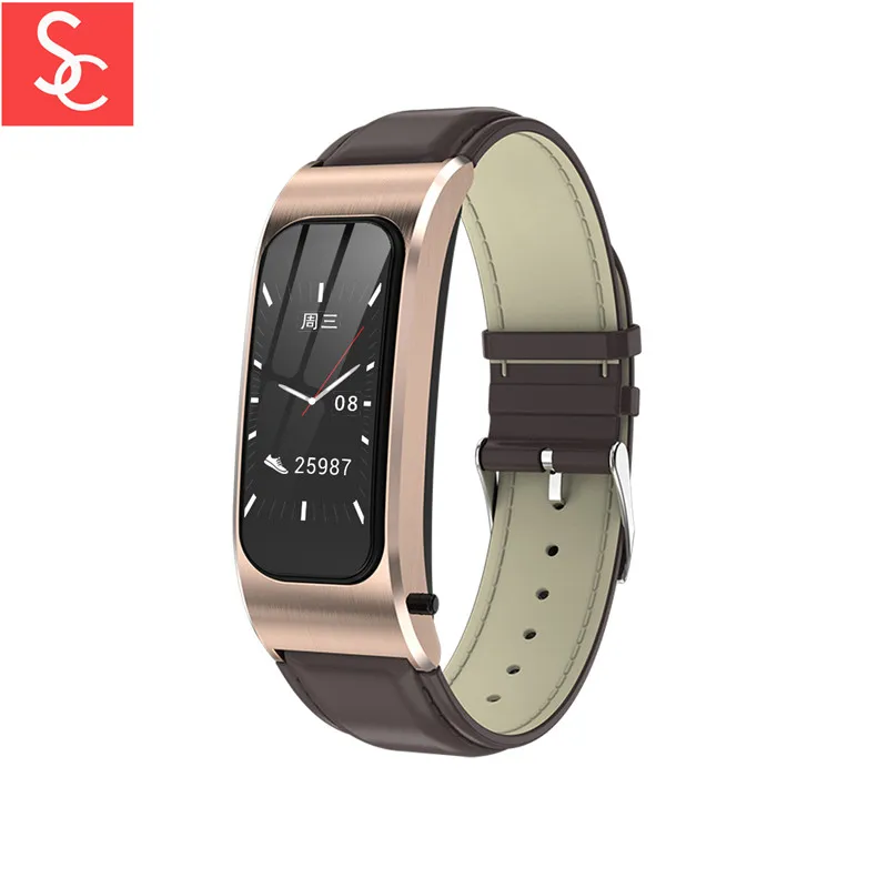 Bluetooth 5 0 цветная гарнитура Talk Smart band Водонепроницаемый браслет монитор сердечного