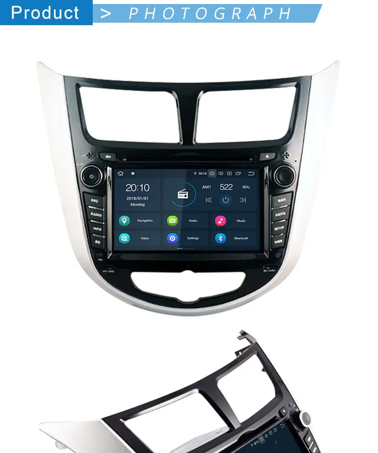 Discount TOPBSNA Android 9.0 Car Multimedia Player For Hyundai Solaris accent Verna i25 2011-2012 WIFI Stereo 2 Din Car Radio headunit AM 13