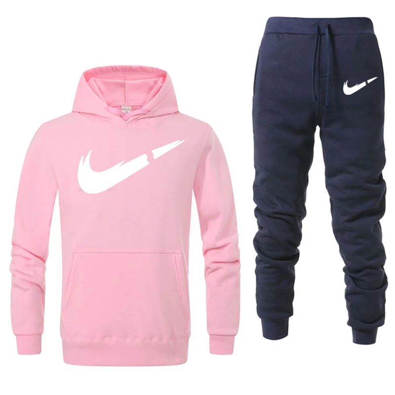 New Two Pieces Set Fashion Hooded Sweatshirts Sportswear Men Tracksuit Hoodie Autumn Brand Clothes Hoodies+Pants men sets