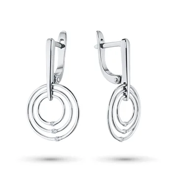 

Earrings in white gold with a diamond