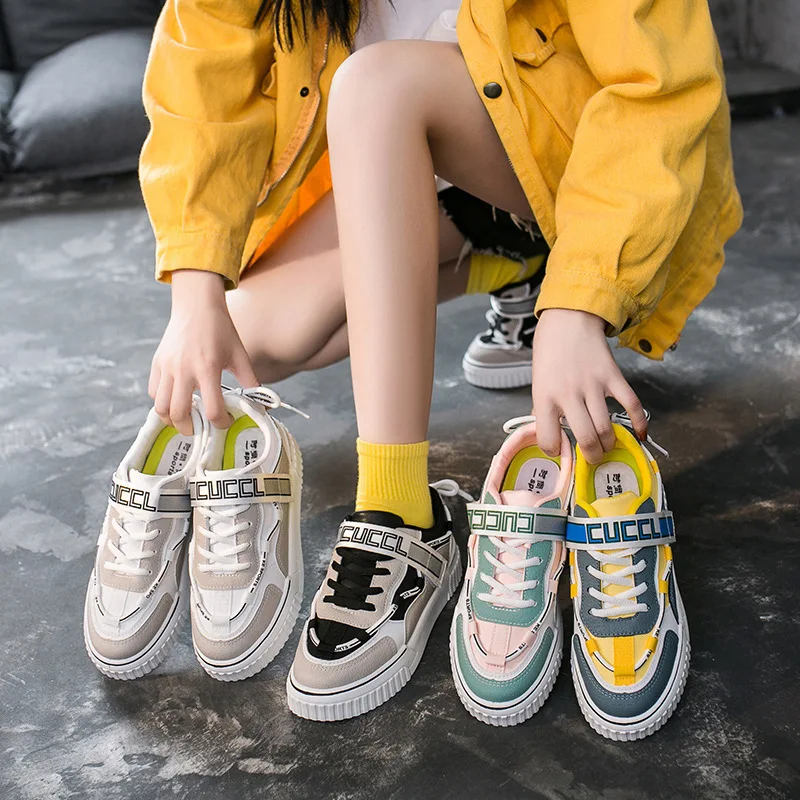 

Shoes for Women 2020 Spring New Student Korean Version of White Shoes Female's Flat-bottomed Running Casual Shoes Street Shoot