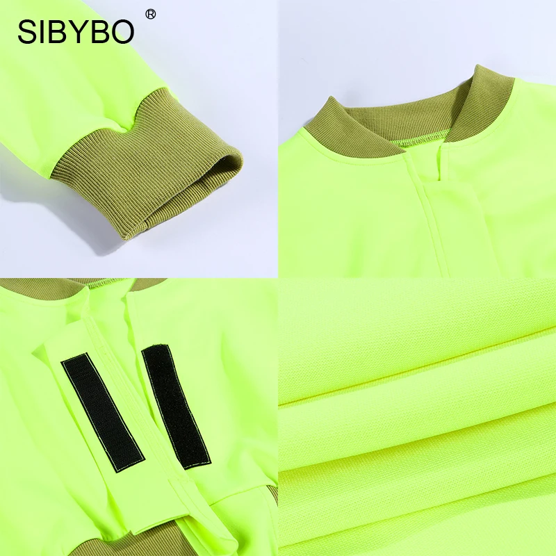 SIBYBO осень соединенный тонкий сексуальный жакет Женская мода с длинным рукавом