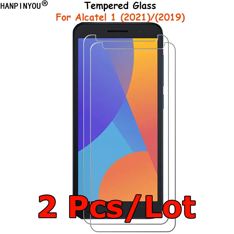 2 Pcs/Lot For Alcatel 1 (2021) / (2019) 5.0&quot Tempered Glass Screen Protector Explosion-proof Protective Film Toughened Guard | Мобильные