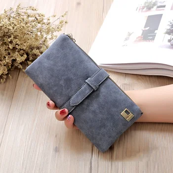 

Fashion Retro Matte leather Wallet Women Long Purse Casual Hasp Dollar Price Wallet Handbag carteira