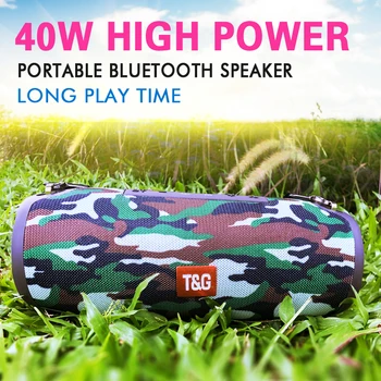 

TG118 high-power portable bluetooth speaker portable stereo bass subwoofer wireless music center player with 3600mah battery som