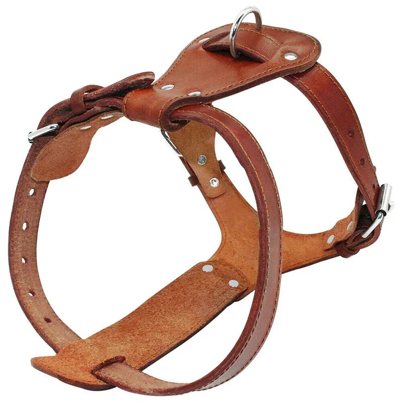 leather service dog harness
