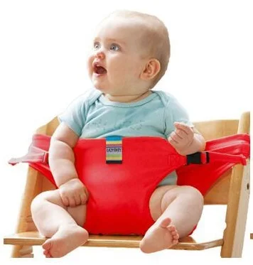 Детское кресло-бустер, детское обеденное кресло с ремнем безопасности, переносное сиденье, кресло для обеда, растягивающееся кресло для кормления - Цвет: Red