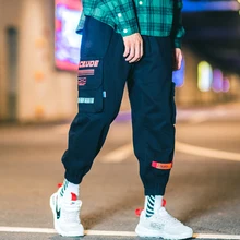 April MOMO мужские шаровары, штаны для бега, мужские брюки карго с несколькими карманами, обычные модные повседневные уличные штаны Harajuku, мужские спортивные штаны