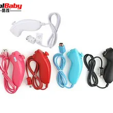 1 шт. 6 цветов цвет NUNCHUCK NUNCHUK Пульт дистанционного управления для NINTENDO wii черный nunchunk пульт дистанционного управления usb порт