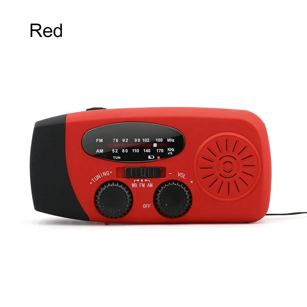 JP Red Высокое качество Многофункциональный AM/FM/NOAA погода радио использовать аварийный светодиодный фонарик Ручной радио Солнечный Кривошип Динамо питание - Цвет: JP Red