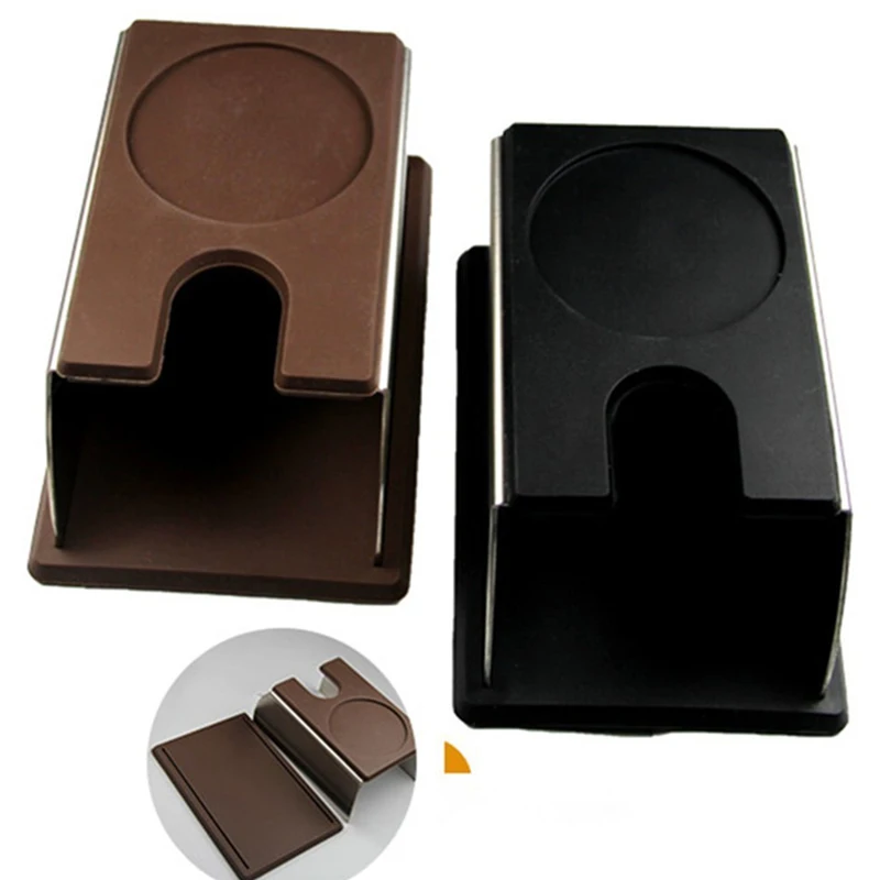 

EASY-Realand Sturdy Stainless Steel Silicone Espresso Coffee Tamper Stand Barista Tool Tamping Holder Rack Shelf Coffee Machine
