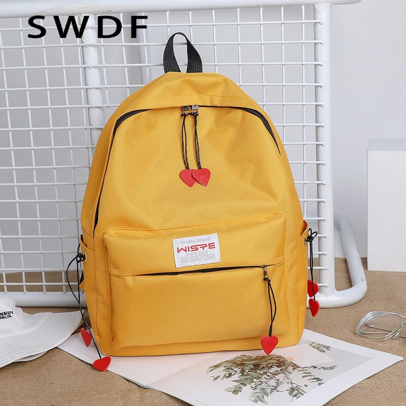SWDF элегантный дизайн мягкая ткань рюкзак женский вельветовый дизайн школьный рюкзак для девочек-подростков полосатый рюкзак для женщин