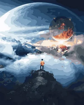 

Unframe diy picture oil painting by numbers paint by number for home decor canvas painting 5065cm to see