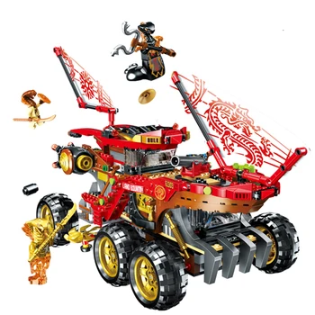 

868pcs Enlighten Ninjagoed Land Bounty Truck Model Set 7 Ninja Minifigure Vehicles Building Blocks Toys for KIDS Gifts 70677
