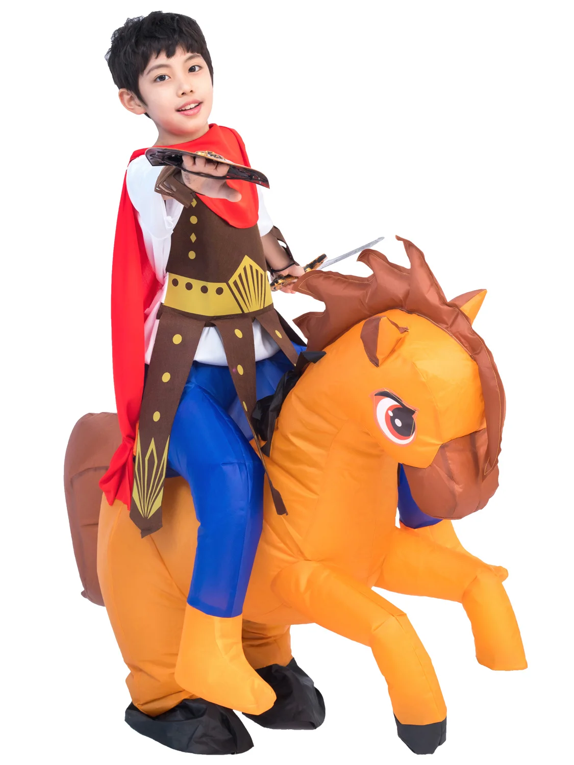 Crianças criança inflável guerreiro romano gladiador soldado equitação  cavalo traje para meninos halloween purim festa fantasia vestido -  AliExpress, image size:1125x1500
