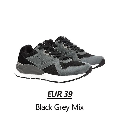 Xiaomi Mijia ретро кроссовки из свиной замши и сетчатой ткани с прошивкой, нескользящая обувь из натуральной кожи, прочная дышащая обувь для спорта на открытом воздухе - Цвет: Black Grey39