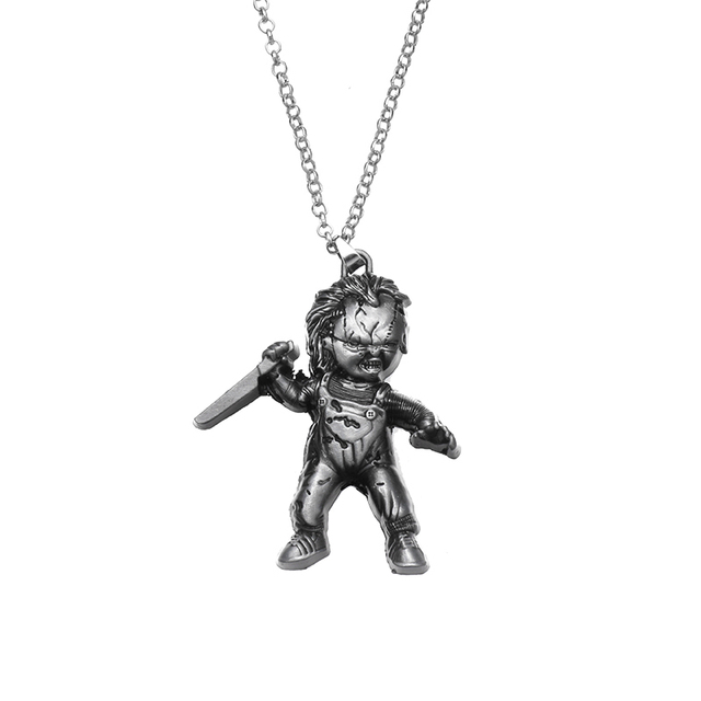 Movie Seed Of Chucky Necklace Cosplay Figure Head Pendant Necklace цепочка Men Halloween Gift Dans Souvenirs